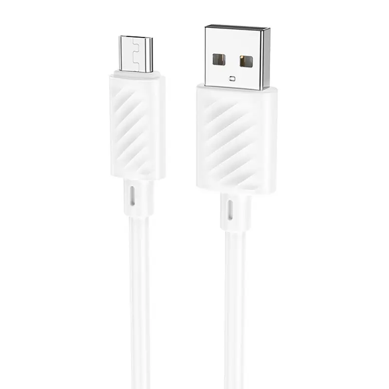 Data kabel Hoco X88 Gratified USB to MicroUSB (1m), White