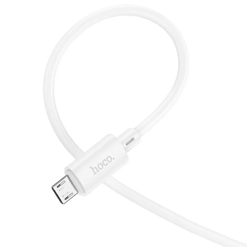 Data kabel Hoco X88 Gratified USB to MicroUSB (1m), White 2
