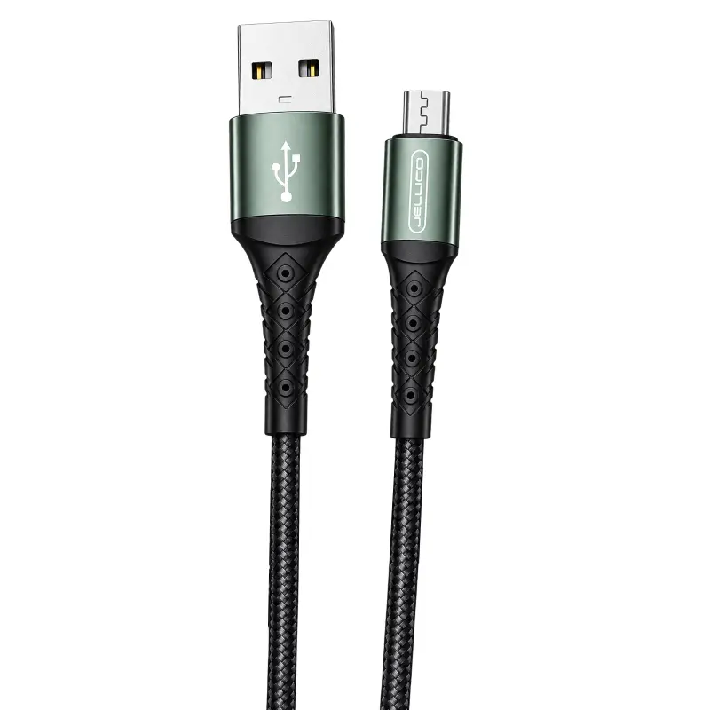 Дата кабель Jellico B12 USB to MicroUSB 3.1A (2m), Black