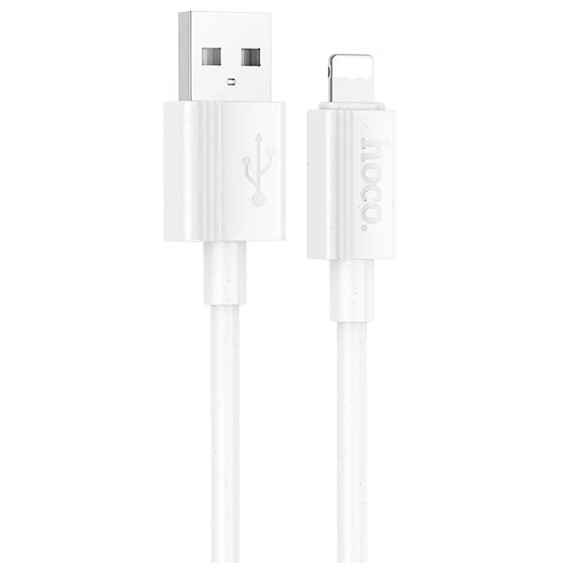 Data kabel Hoco X107 USB to Lightning 2.4A (1m), White