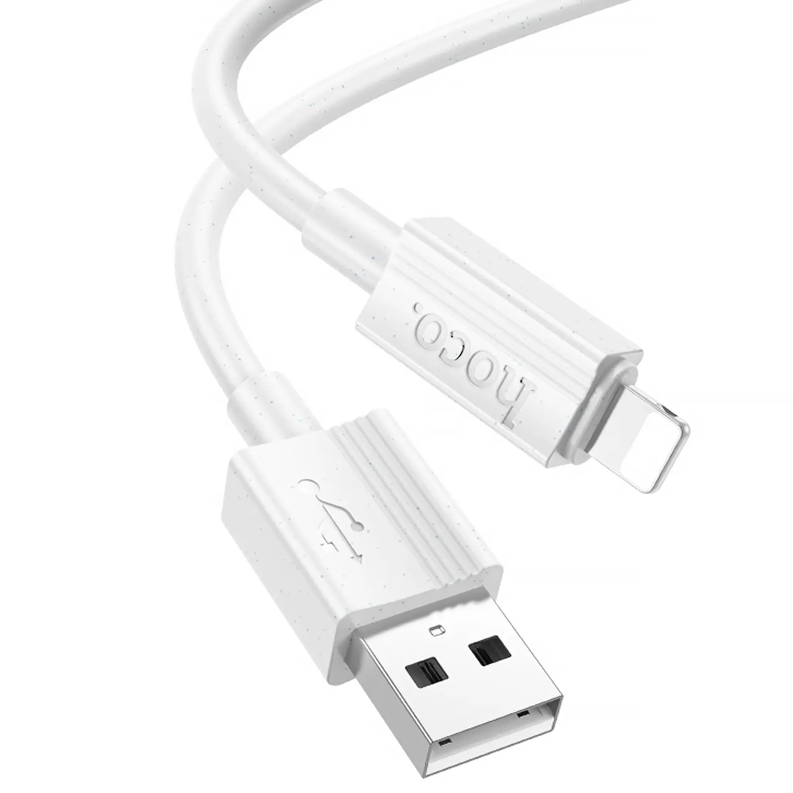 Data kabel Hoco X107 USB to Lightning 2.4A (1m), White 1