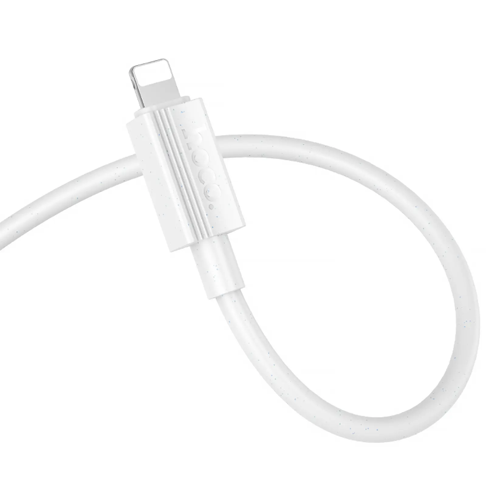 Data kabel Hoco X107 USB to Lightning 2.4A (1m), White 2