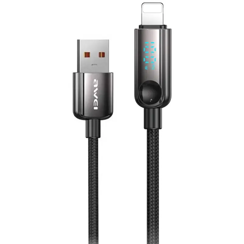Data kabel Awei CL-175 USB to Lightning 12W (1m), Black