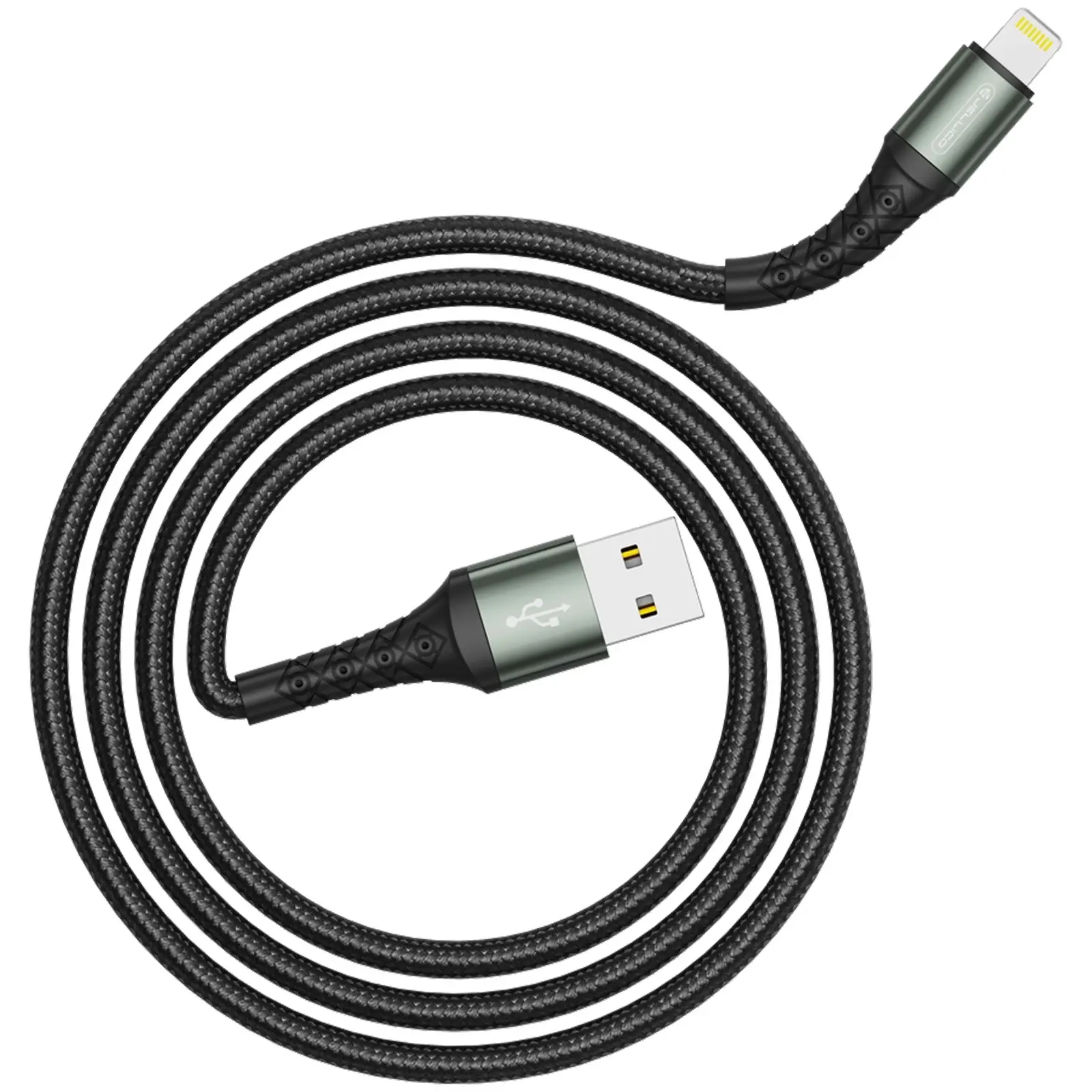 Kabel Jellico B10 USB to Lightning 3.1A (1m), Black 2