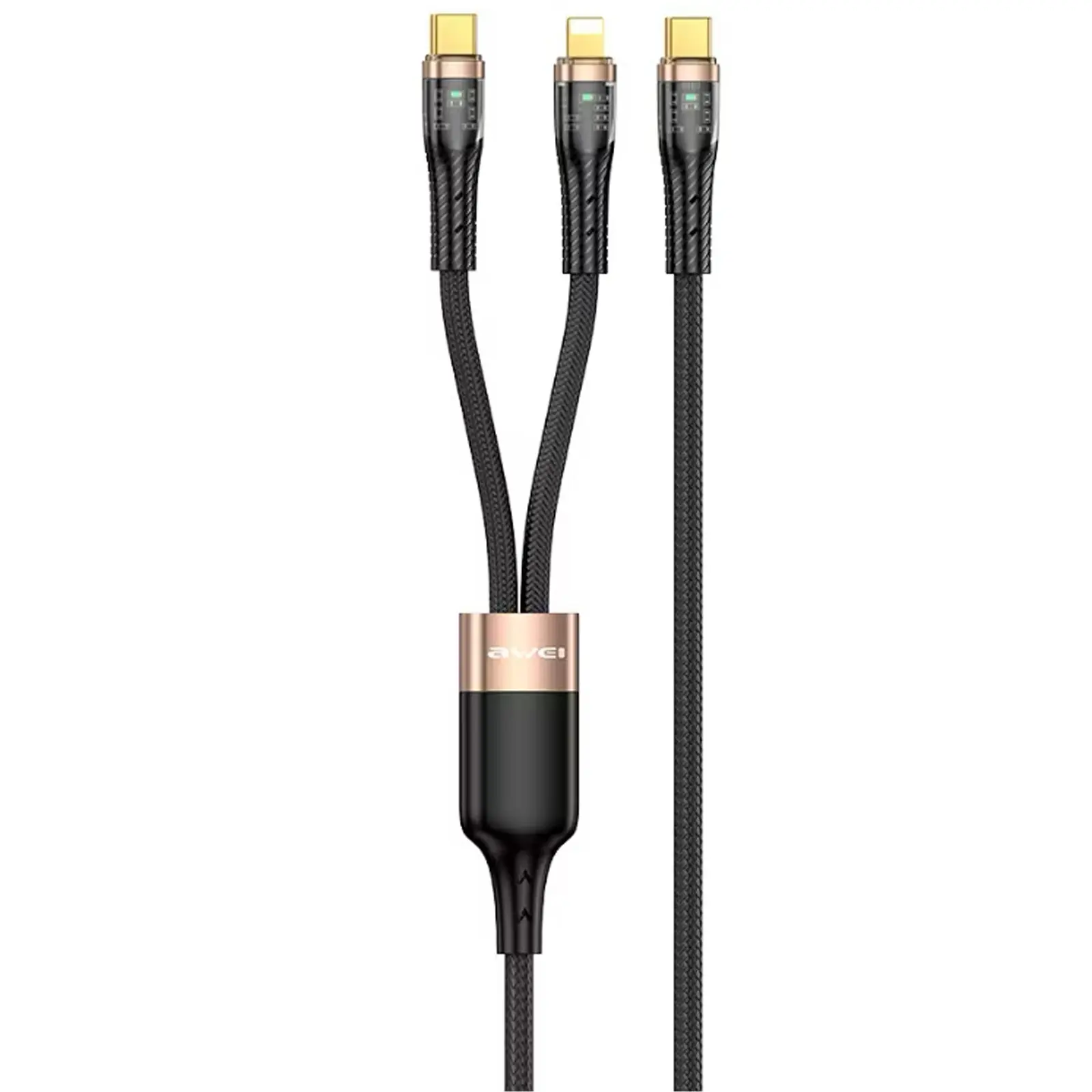 Дата кабель Awei CL-231 2 in 1 USB-C to C/L 100W (1m)