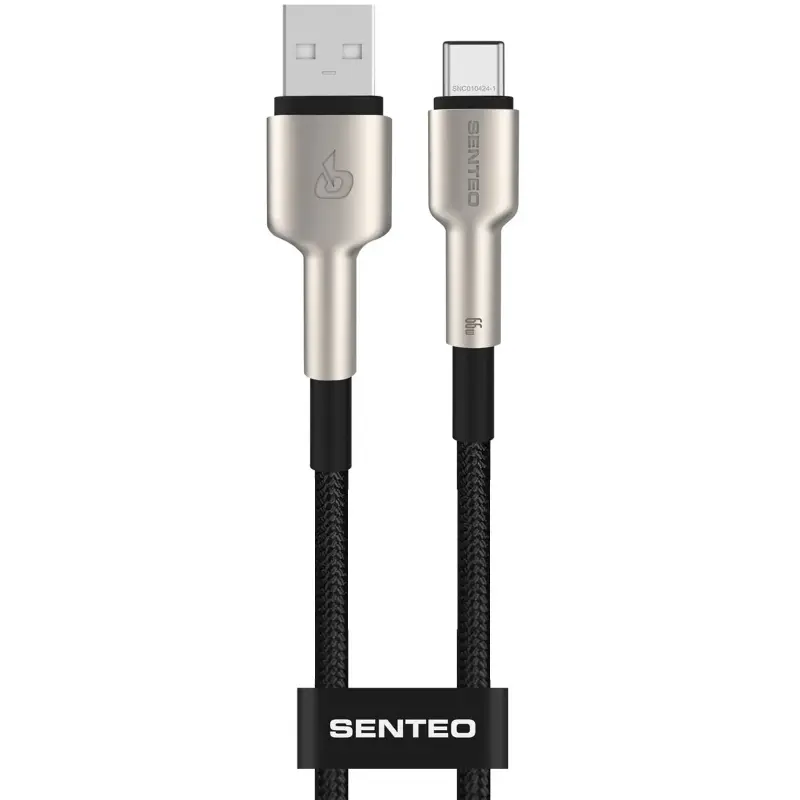 Cable Senteo SM-03 Iron Series braided USB-A to USB-C 6A/66W (1m)
