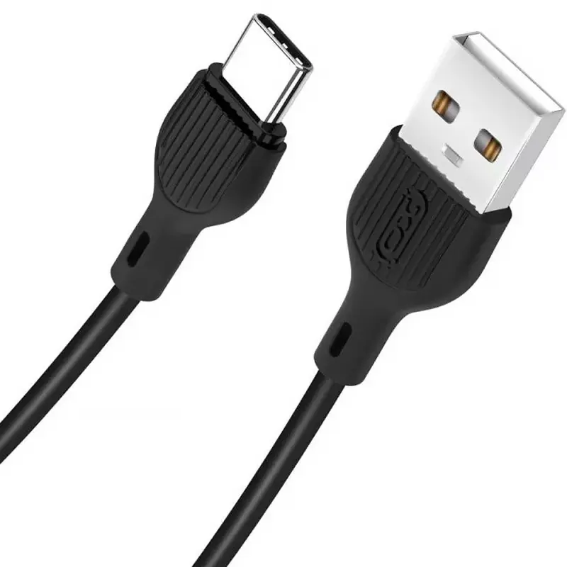 Data kabel XO NB-200 USB-A to USB-C 2.1A (1m), Black
