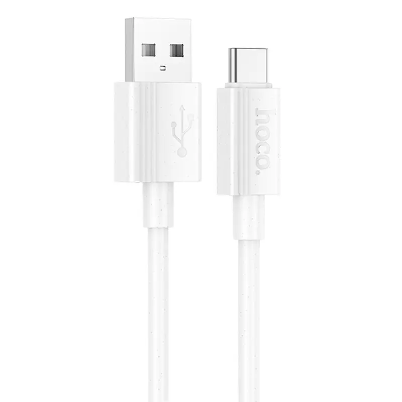 Data kabel Hoco X107 USB to Type-C 3A (1m), White