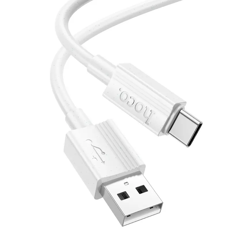 Data kabel Hoco X107 USB to Type-C 3A (1m), White 1
