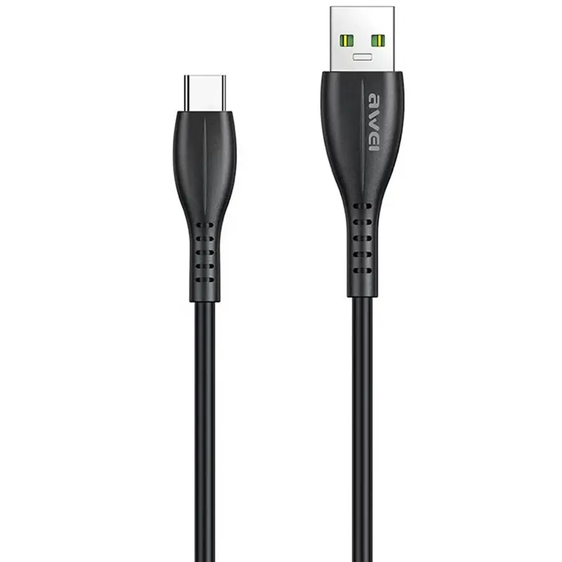 Data kabel Awei CL-115 USB to Type-C 2.4A (1m), Black