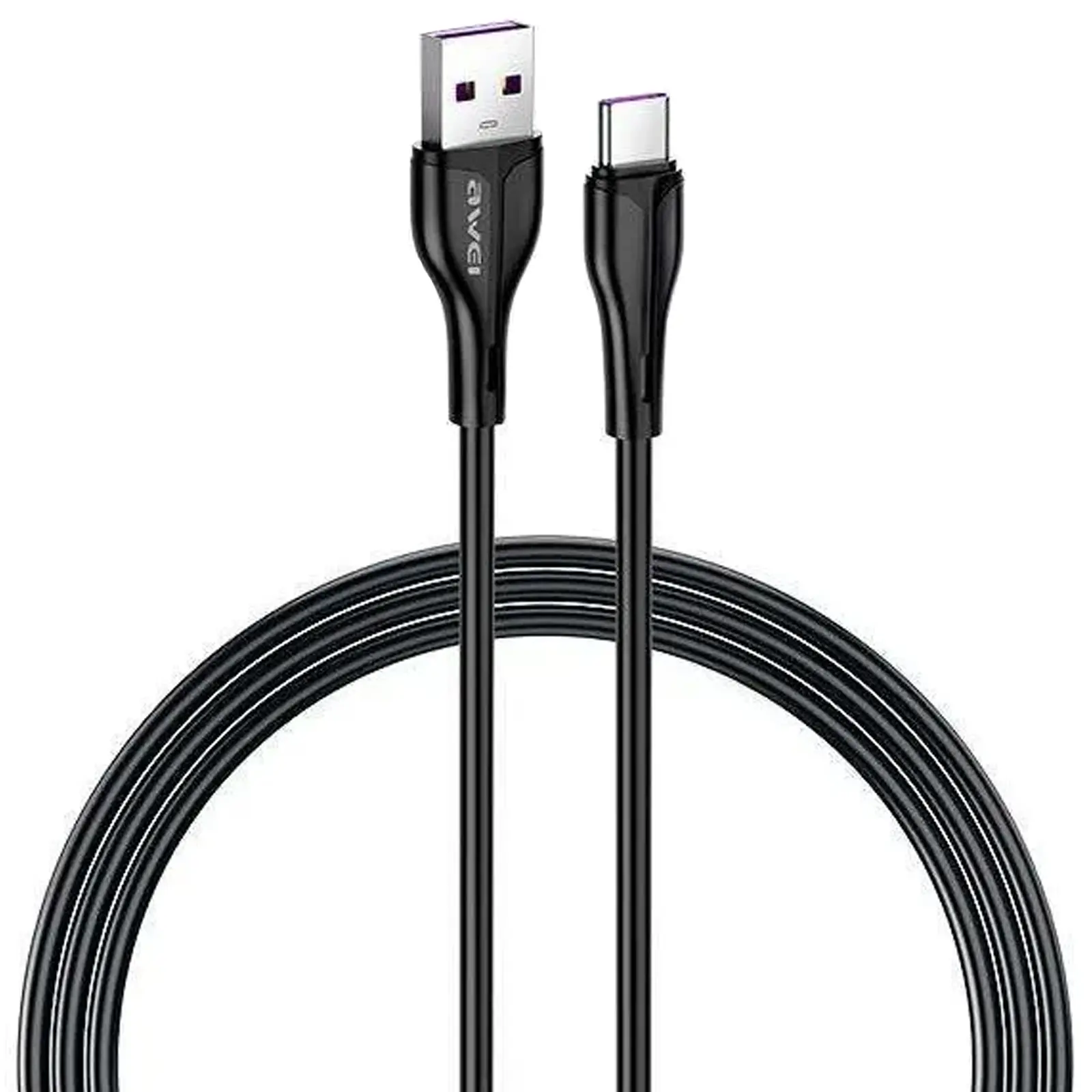 Data kabel Awei CL-115 USB to Type-C 2.4A (1m), Black 2