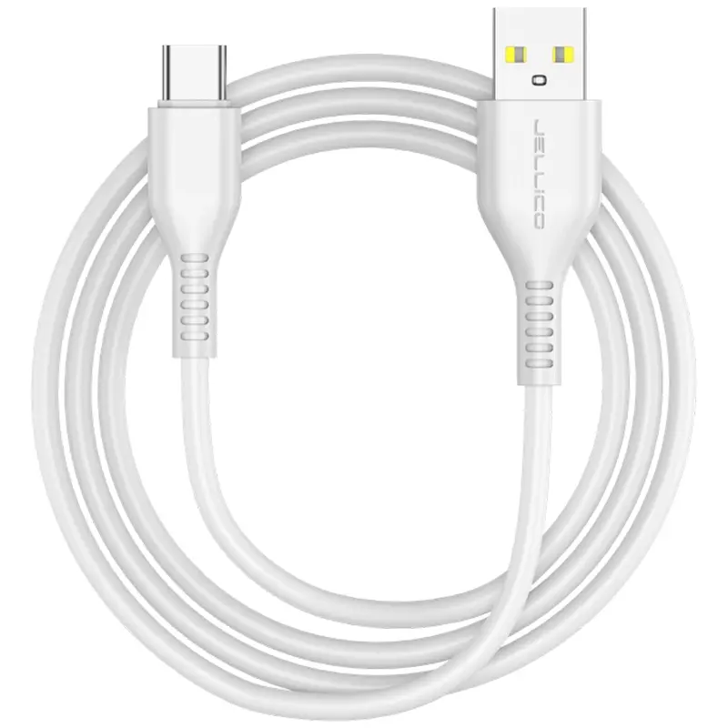 Дата кабель Jellico KDS-30 USB to Type-C 3.1A (1m), White 2