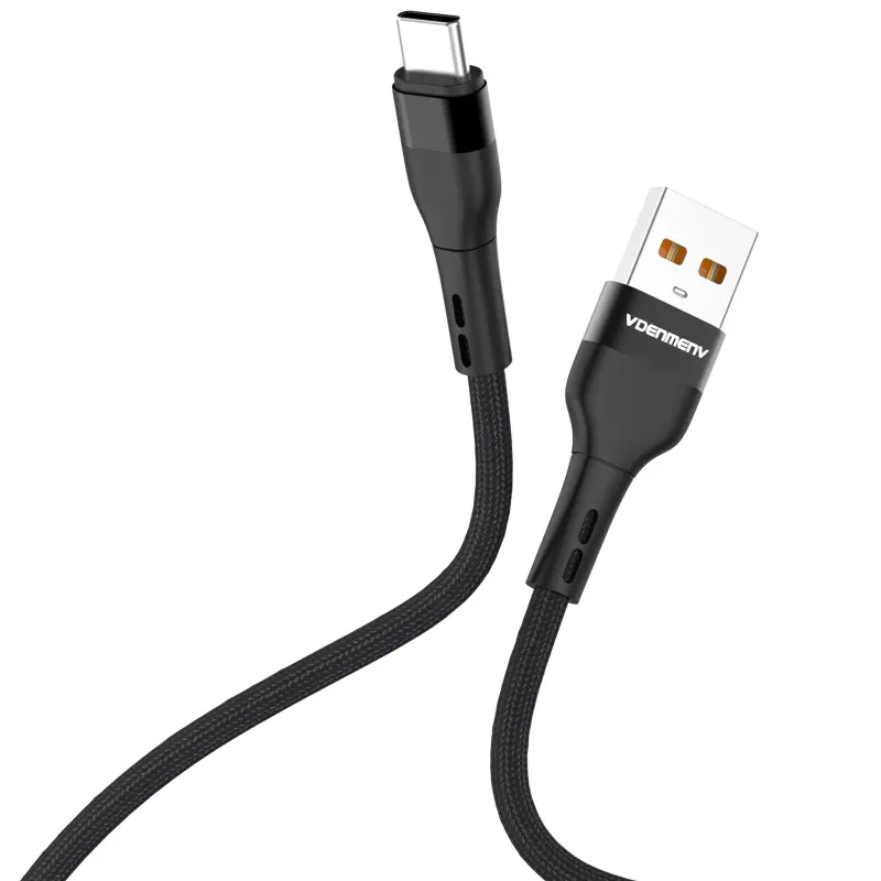 Kabel Denmen D60T USB to Type-C 60W (1m), Black 2