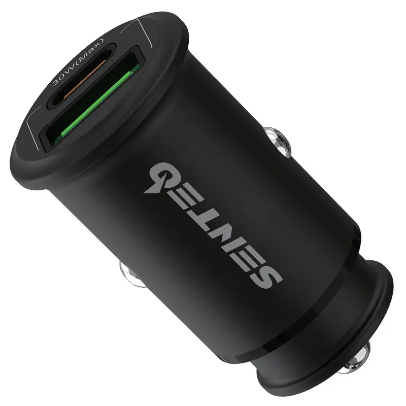 Ładowarka samochodowa Senteo Q-02 Ferro Series PD30W+QC3.0 18W (1USB-A/1C), Black 1