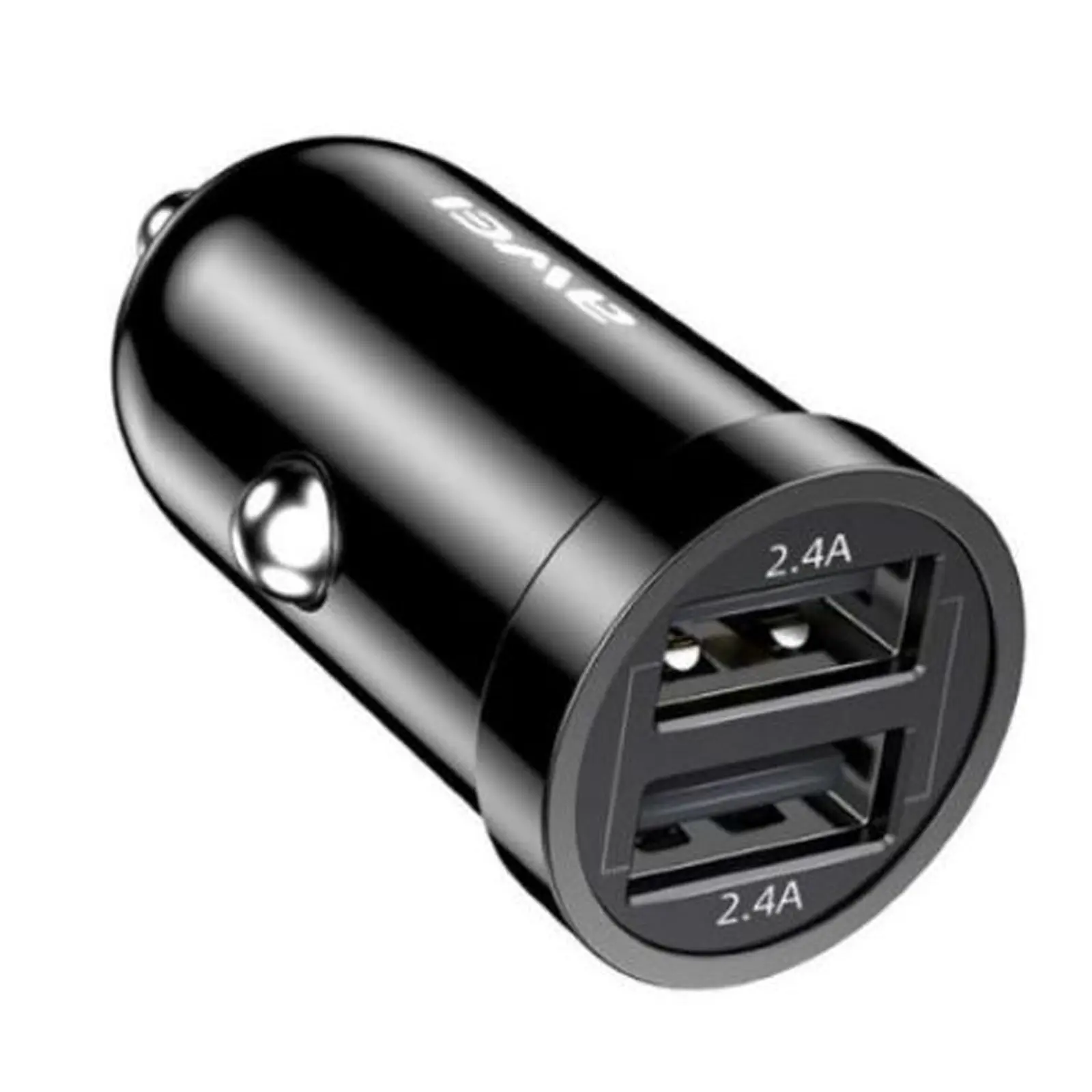 Car charger Awei C-826 2.2A (2USB-A) + cable USB to Type-C, Black 1