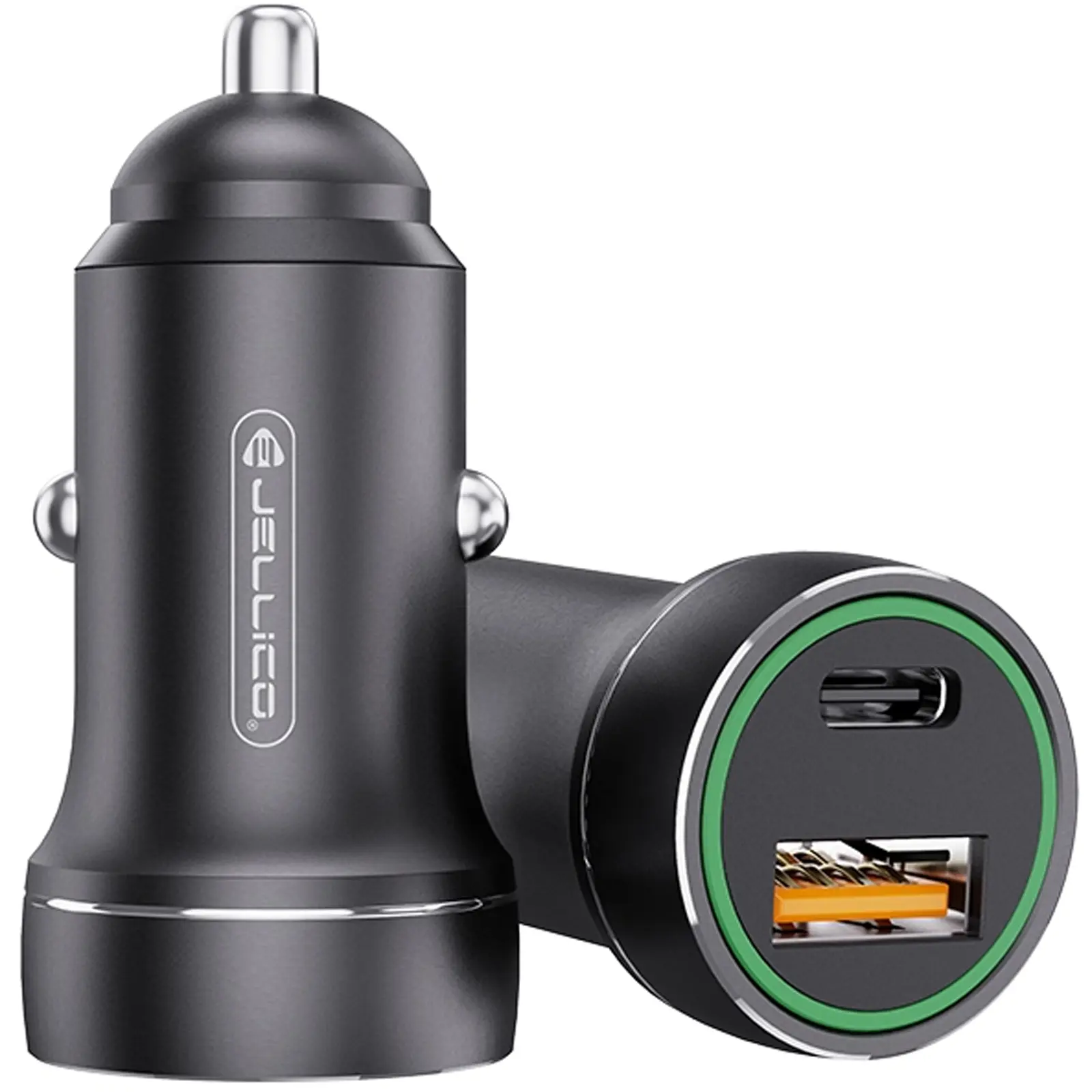 Ładowarka samochodowa Jellico F4 PD20W+QC3.0 (1USB-A/1C) + kabel USB to Type-C