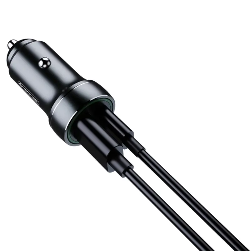 Ładowarka samochodowa Jellico F4 PD20W+QC3.0 (1USB-A/1C) + kabel USB to Type-C, Black 2