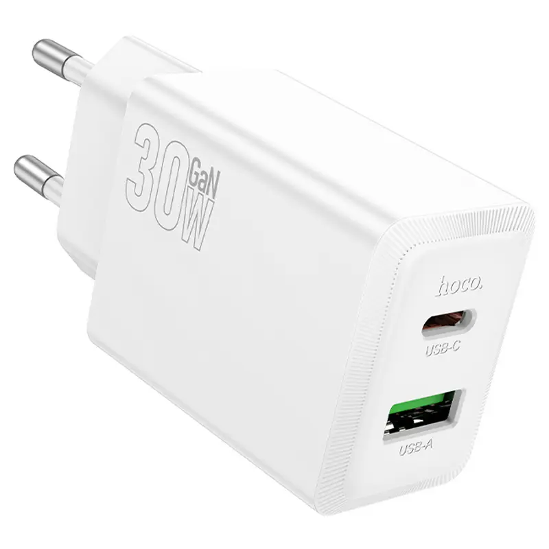 Ładowarka sieciowa Hoco N71 Nuevo PD30W+QC3.0 (1USB-A/1C), White 2