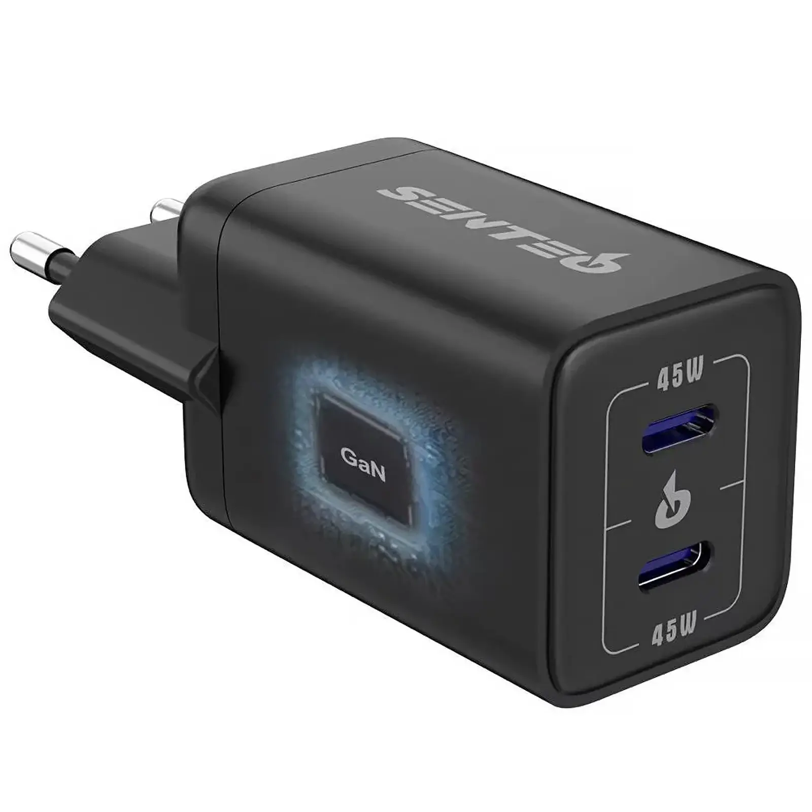 Ładowarka sieciowa Senteo Z-12 GaN PD45W (2USB-C), Black 1