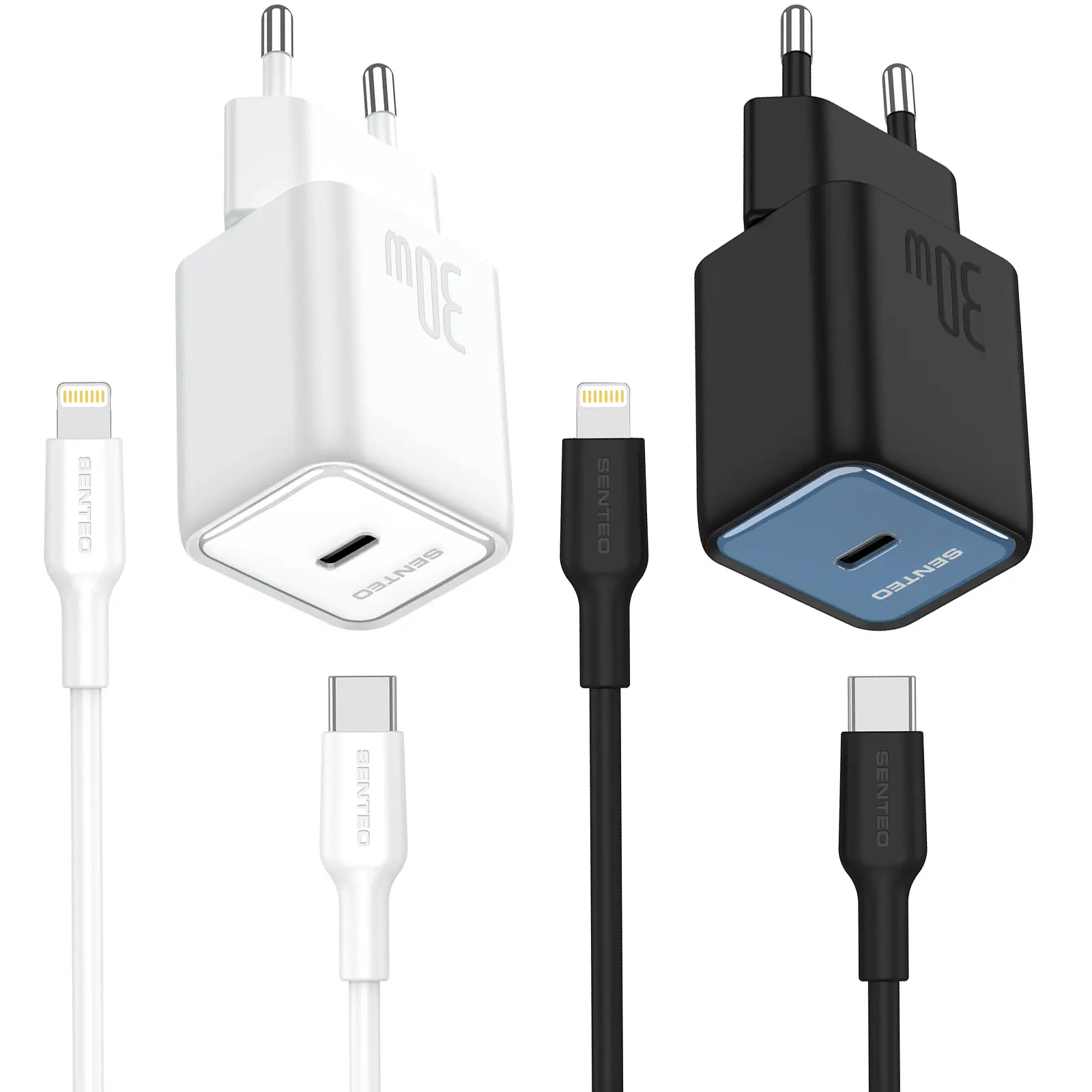 Ładowarka sieciowa Senteo Z-16L PD30W (1USB-C) + kabel USB-C to Lightning