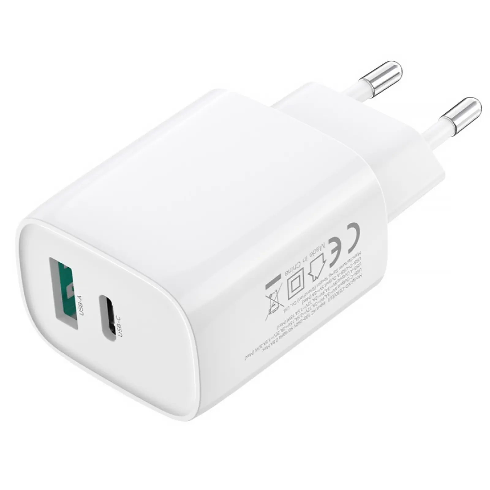 Ładowarka sieciowa XO CE30 PD30W+QC3.0 (1USB-A/1C), White