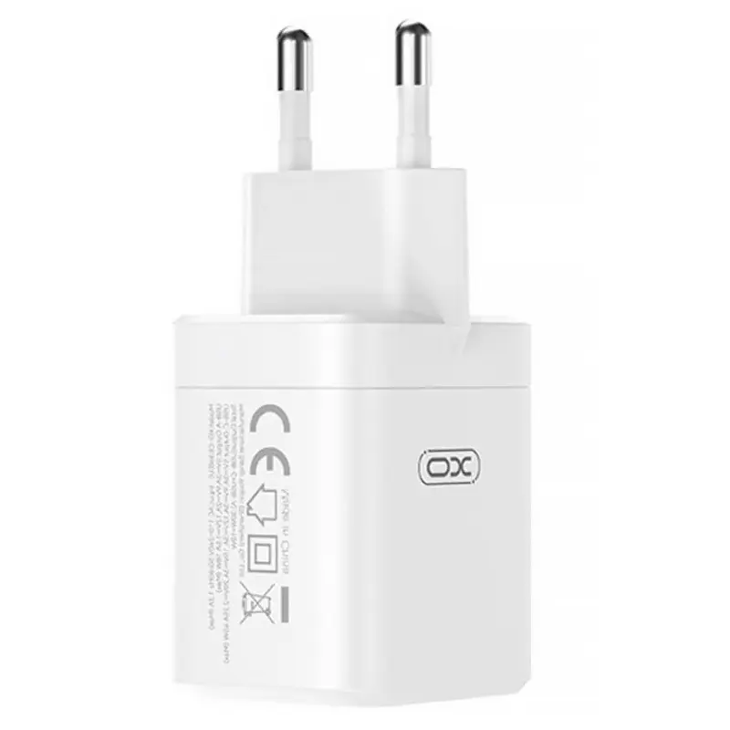 Ładowarka sieciowa XO CE36 PD45W+QC3.0 (1USB-A/1C), White 1