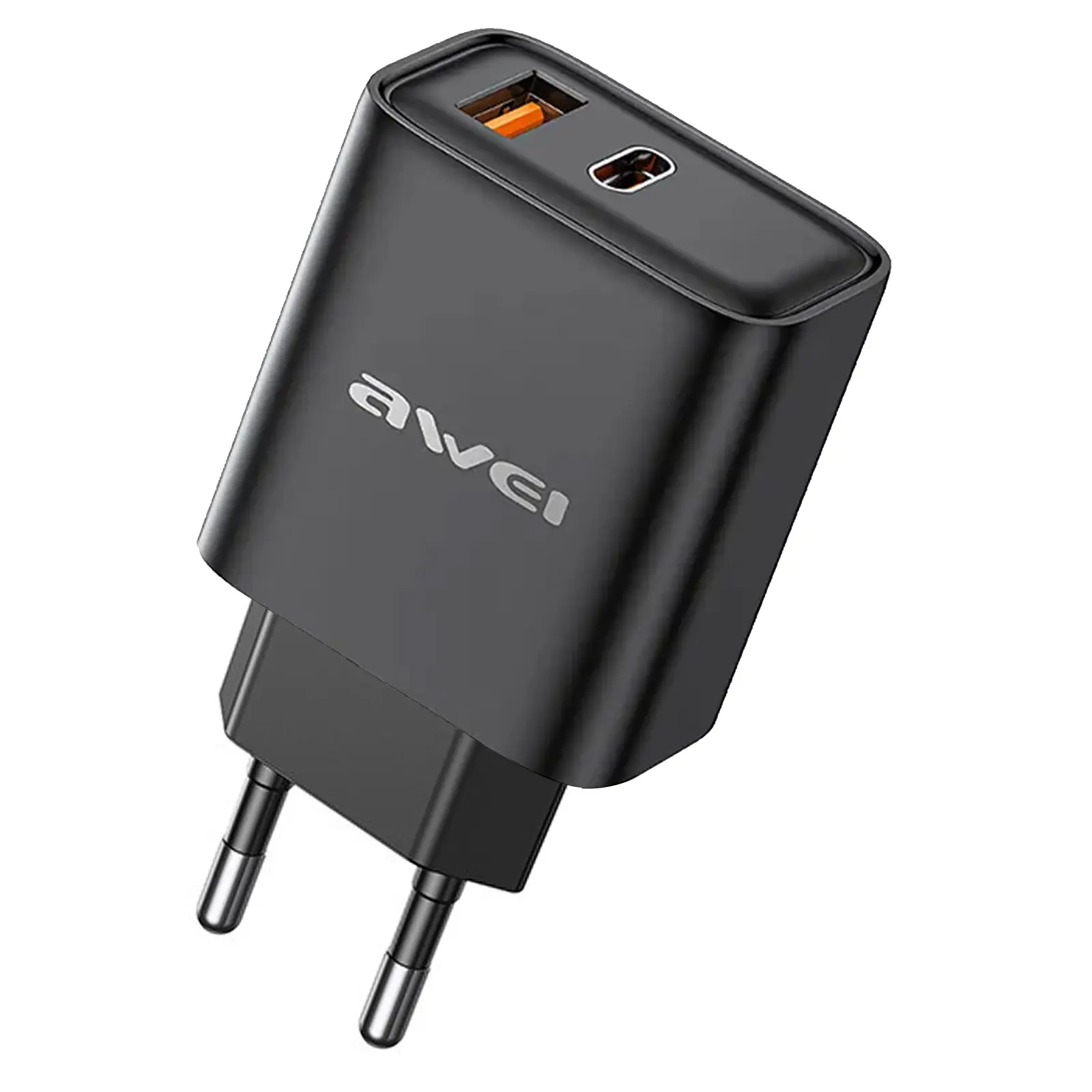 Ładowarka sieciowa Awei PD81 PD20W+QC3.0 (1USB-A/1C), Black