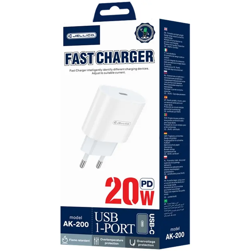 Charger Jellico AK200 PD20W (1USB-C), White 3