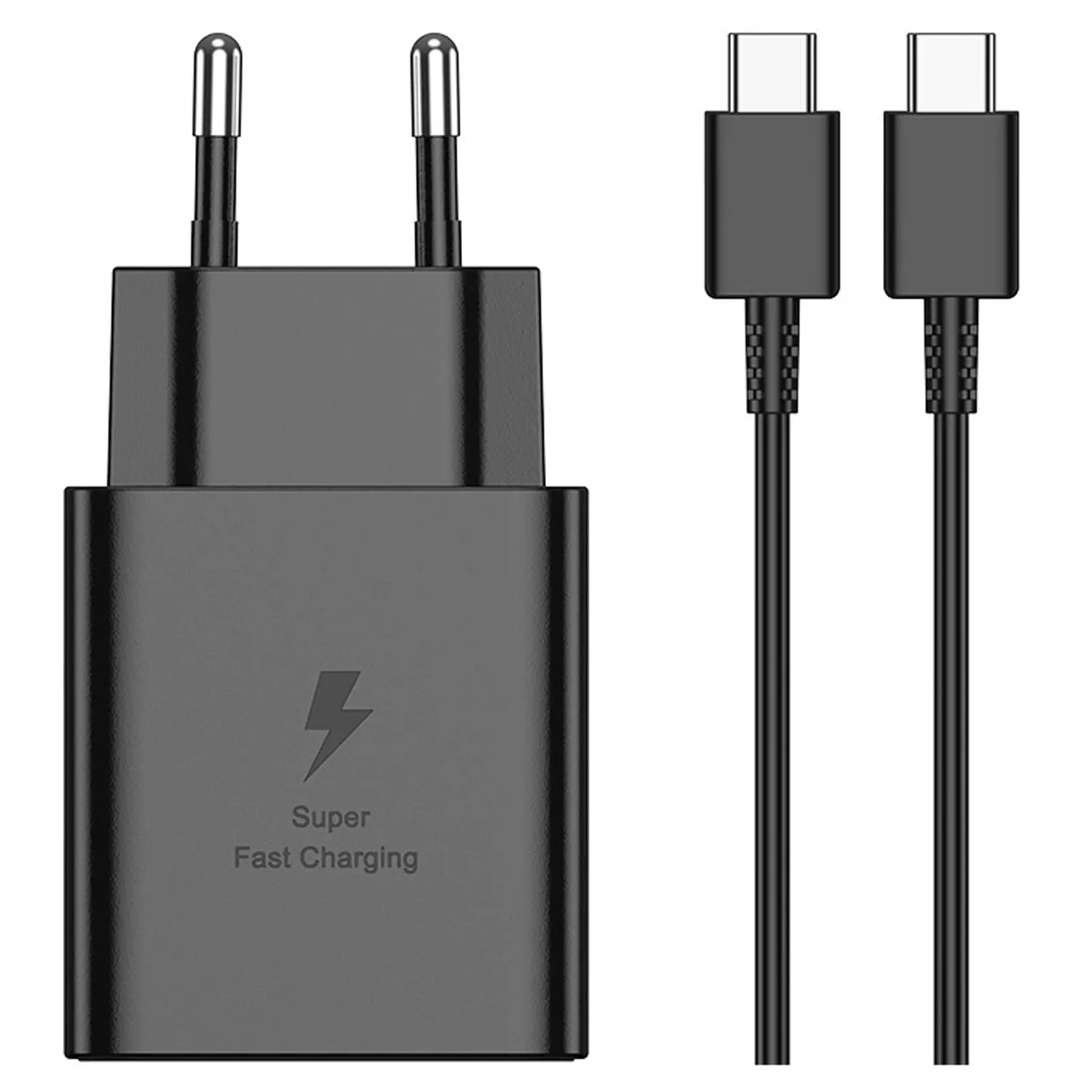 Charger Jellico EU45 GaN PD45W (1USB-C) + cable Type-C to Type-C, Black