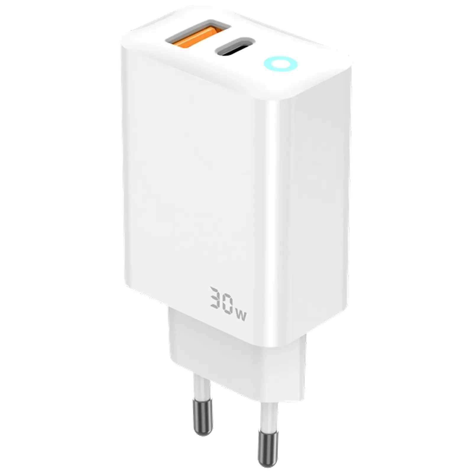 Charger Jellico EU13 GaN PD30W+QC3.0 (1USB-A/1C) + cable Type-C to Type-C, White 2