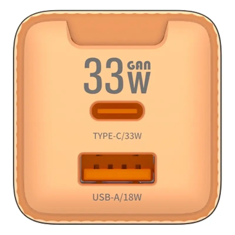 Charger Jellico EU55 GaN PD33W+QC3.0 (1USB-A/1C), Orange 3