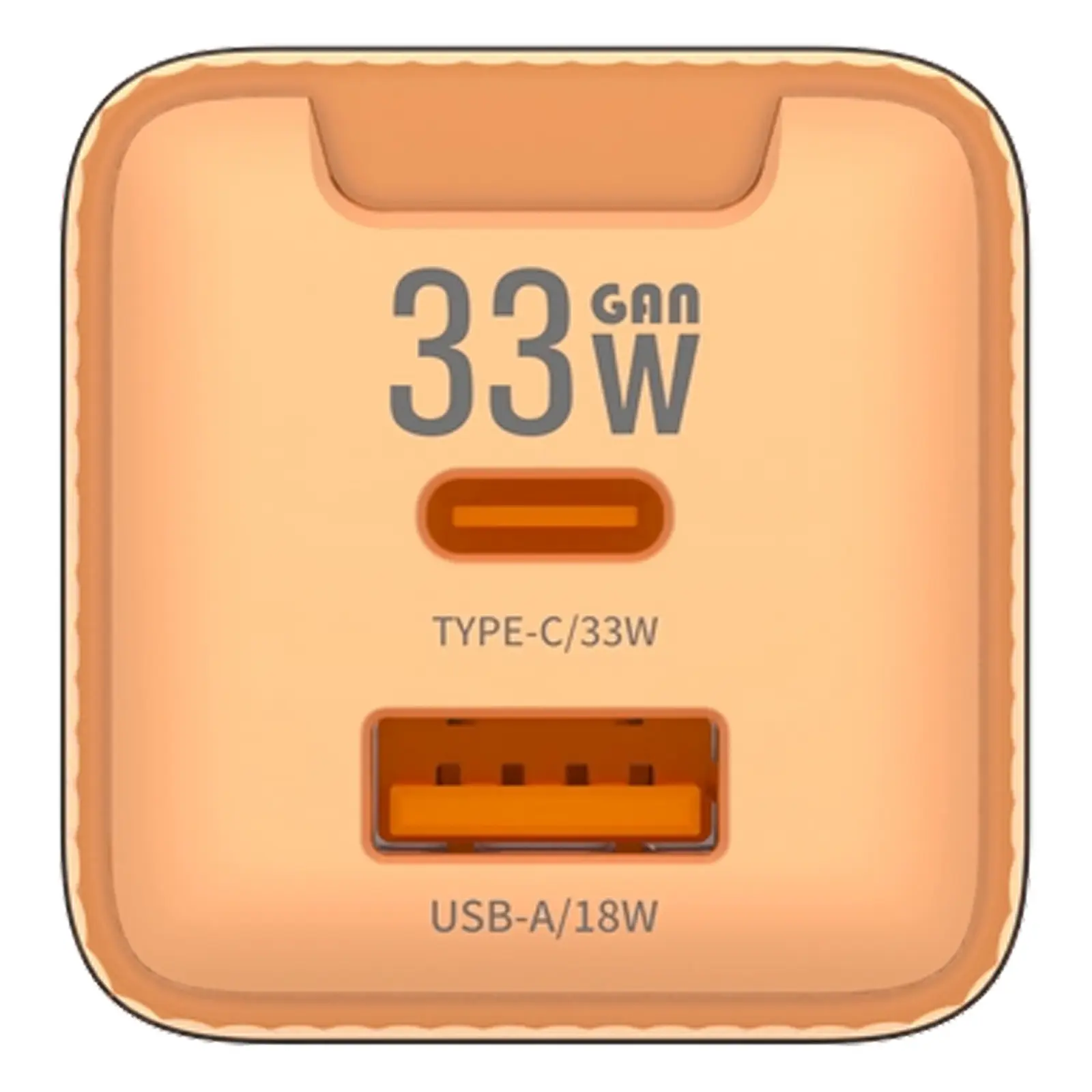Charger Jellico EU55 GaN PD33W+QC3.0 (1USB-A/1C), Orange 3