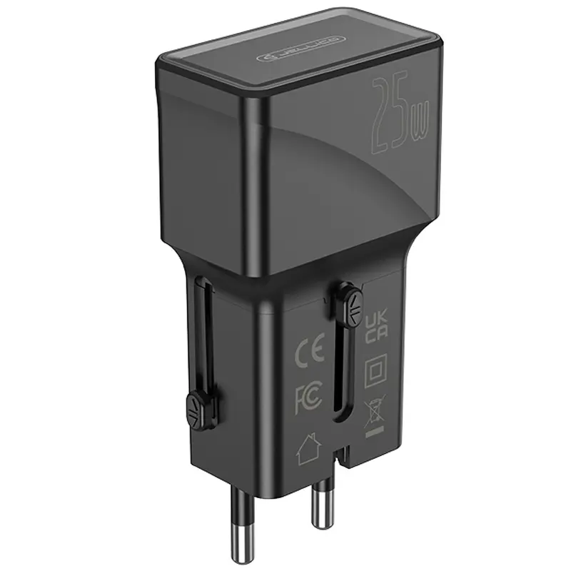 Charger Jellico S6 universal adapter PD25W+QC3.0 (1USB-A/1C), Black 4