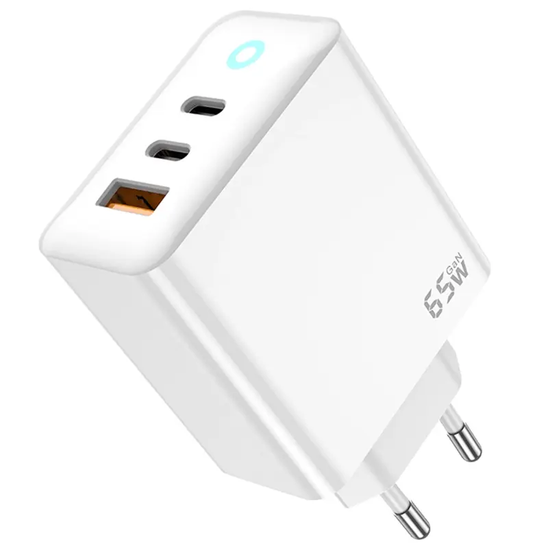 Charger Jellico EU20 GaN PD65W+QC3.0 (1USB-A/2C), White