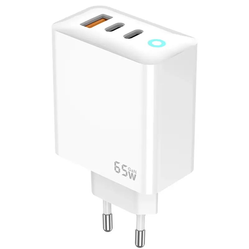 Charger Jellico EU20 GaN PD65W+QC3.0 (1USB-A/2C) + cable Type-C to Type-C