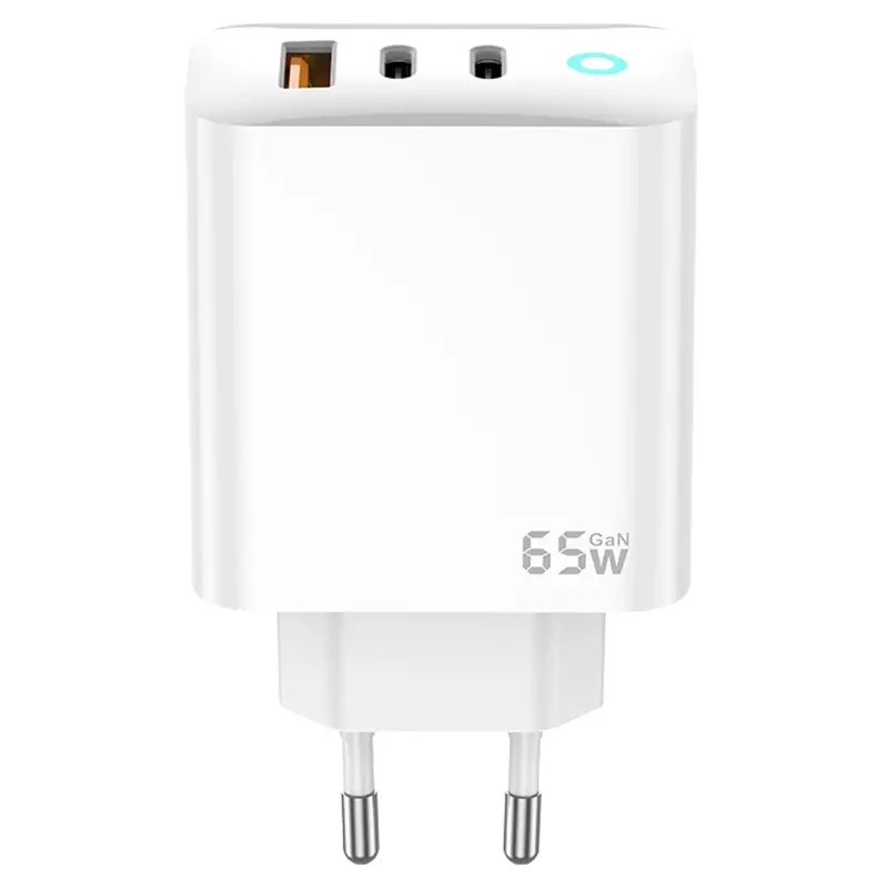 Charger Jellico EU20 GaN PD65W+QC3.0 (1USB-A/2C) + cable Type-C to Type-C, White 1