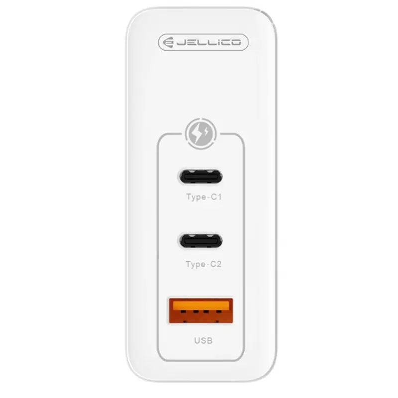 Charger Jellico C118 GaN PD100W+QC3.0 (1USB-A/2C), White 1