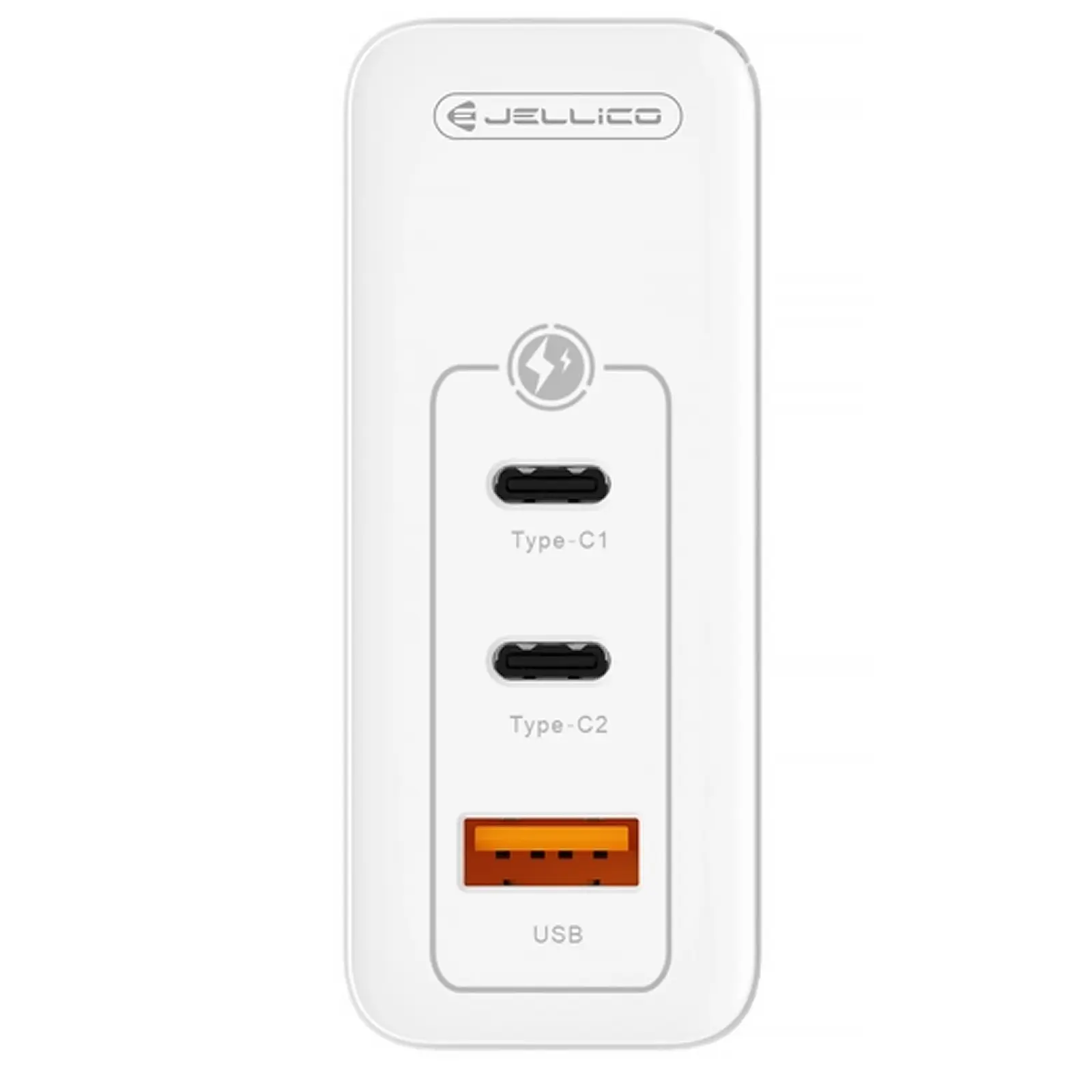 Charger Jellico C118 GaN PD100W+QC3.0 (1USB-A/2C), White 1