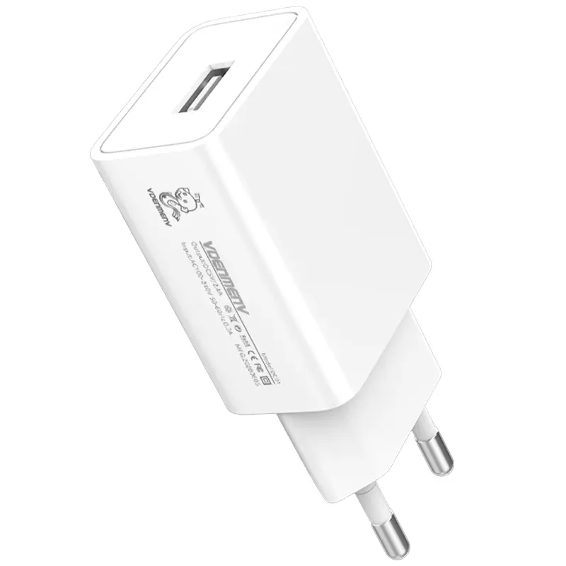 Ładowarka sieciowa Denmen DC01 12W (1USB-A), White 1
