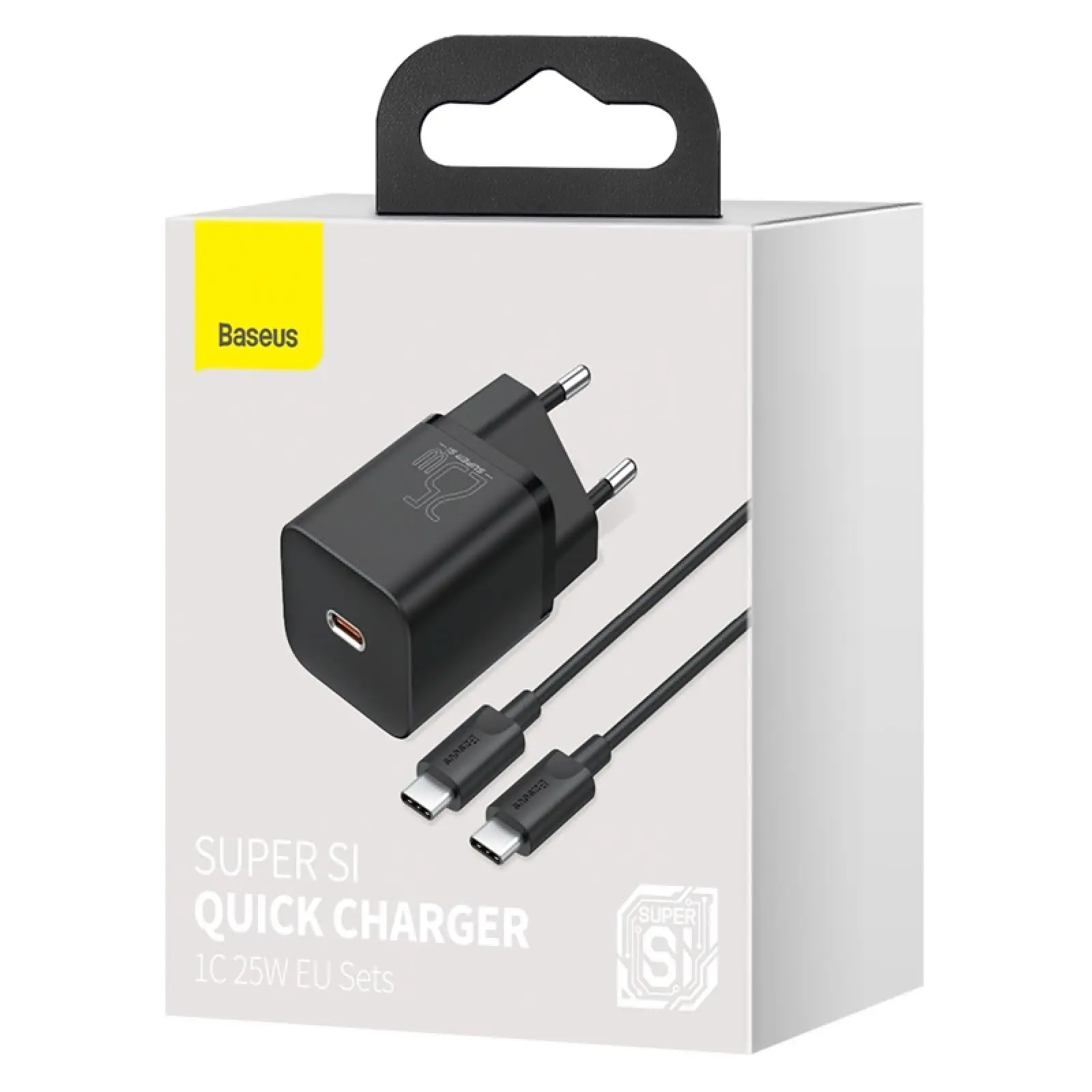 Ładowarka sieciowa Baseus Super Si Quick Charger 25W (1USB-C) + kabel Type-C to Type-C (TZCCSUP-L), Czarny 1