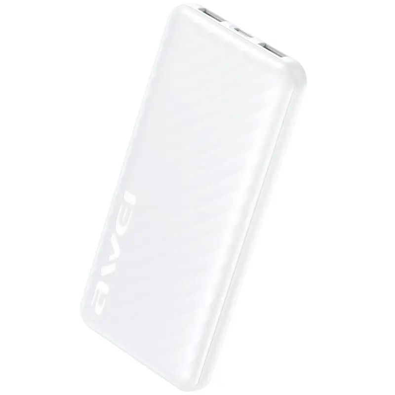 Power Bank Awei P5KPRO 2.1A 10000 mAh, White