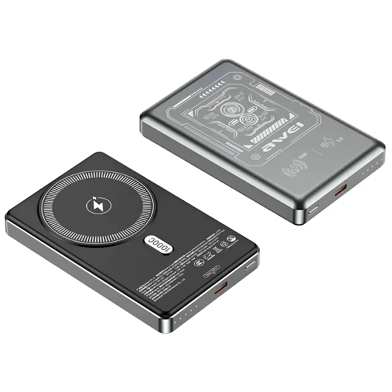 Power Bank Awei PA-31 with Wireless charger 10000 mAh, Grey