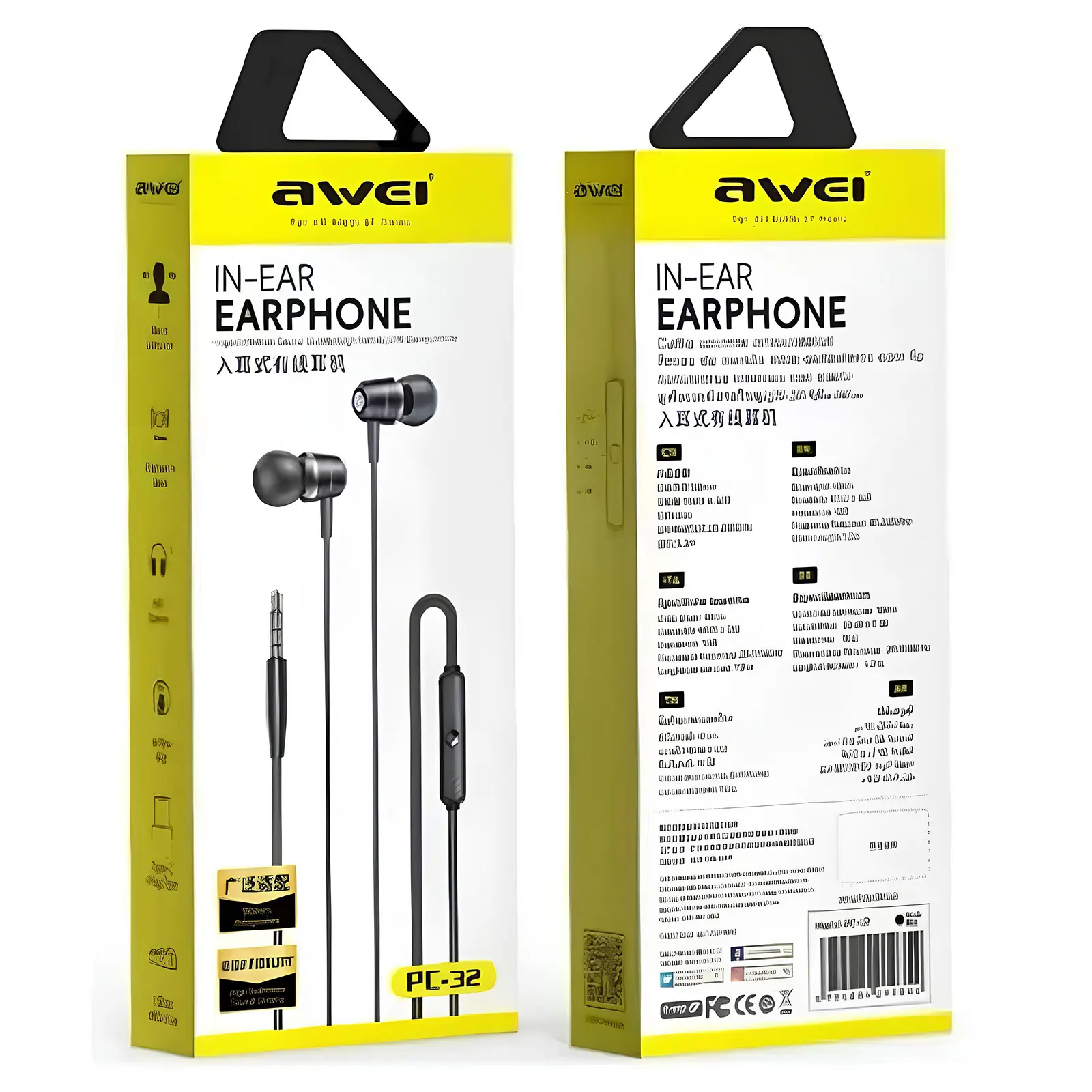 Stereo Słuchawki Awei PC-32 mini jack 3.5mm, Black 1