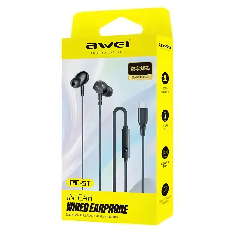 Stereo Słuchawki Awei PC-5T USB-C, Black 1