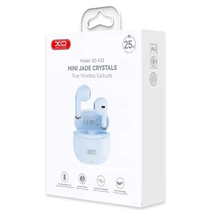 Bezprzewodowy TWS słuchawki XO X33, Blue 2