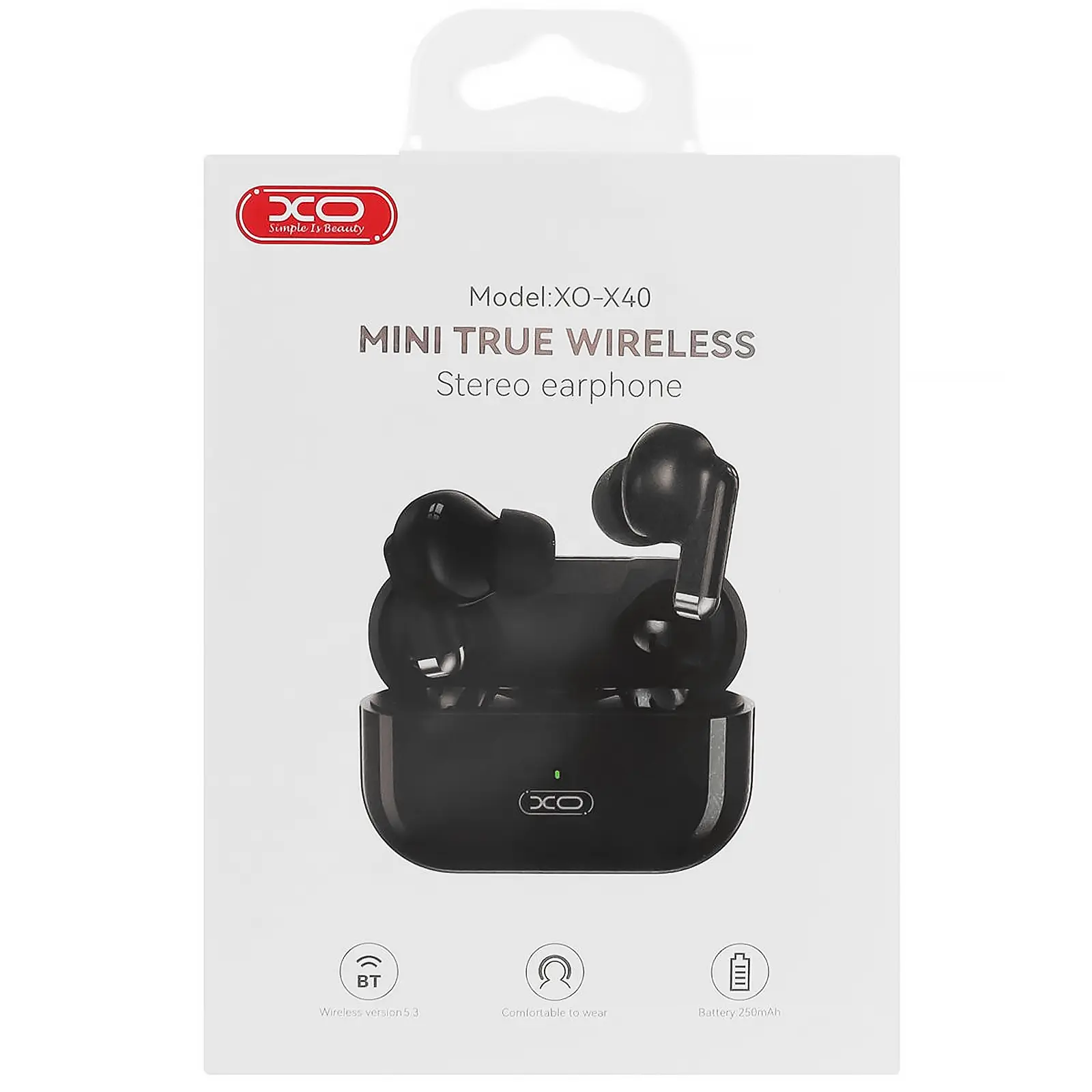 Bezprzewodowy TWS słuchawki XO X40, Black 3