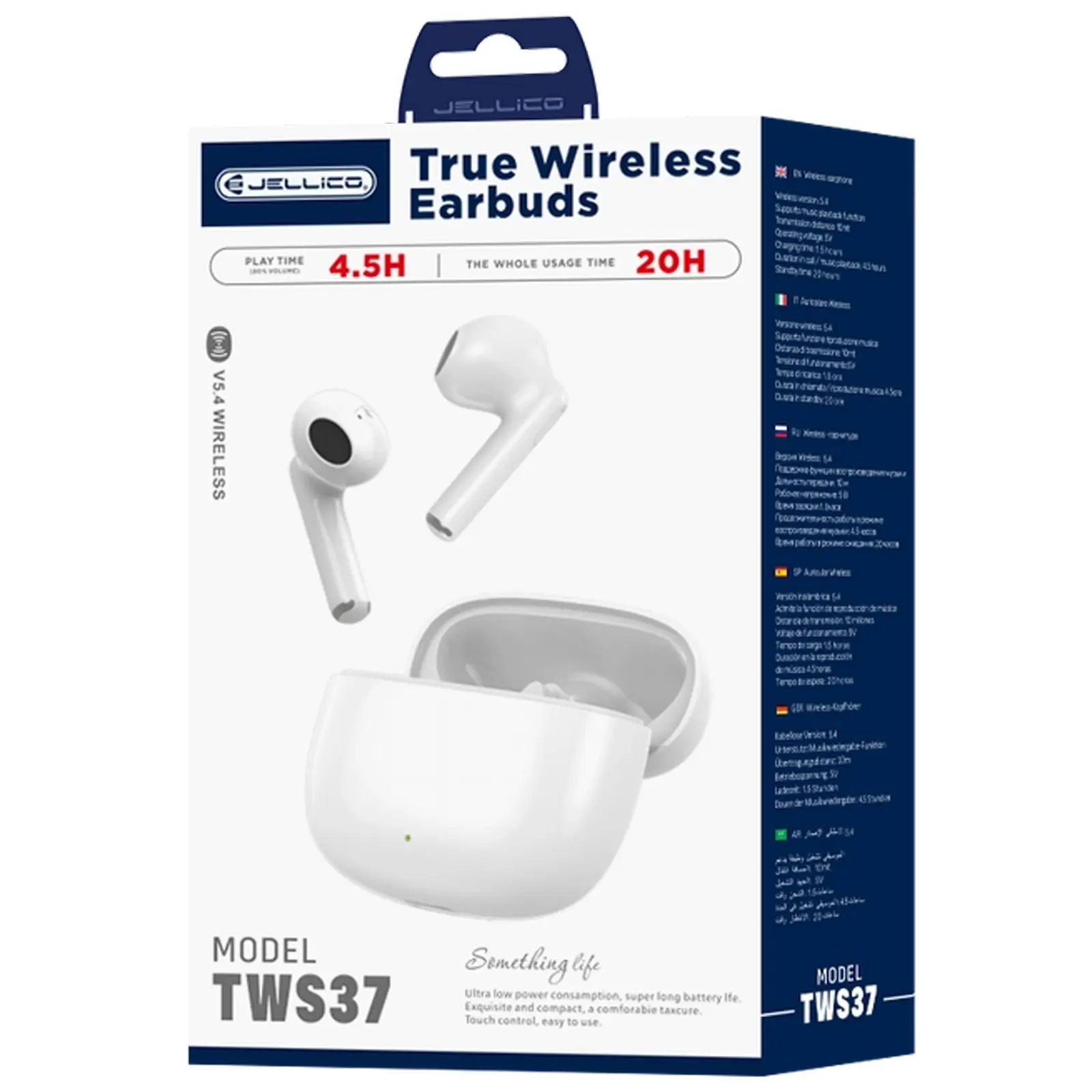 Słuchawki TWS Bluetooth Jellico TWS37, White 1