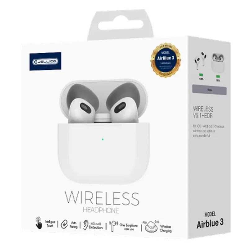Słuchawki TWS Bluetooth Jellico AirBlue 3, White 1