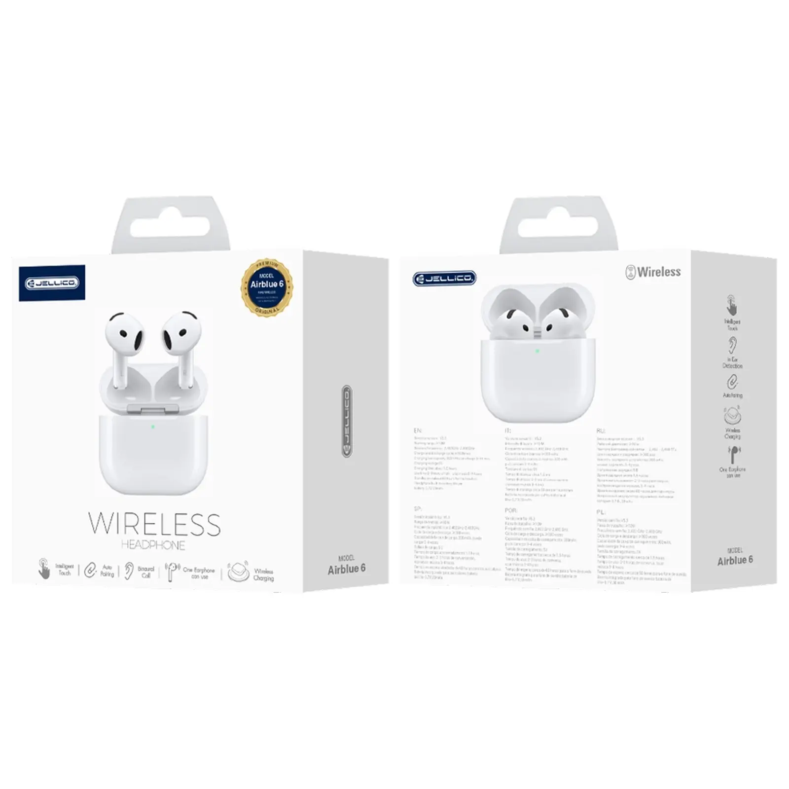 Słuchawki TWS Bluetooth Jellico AirBlue 6, White 1