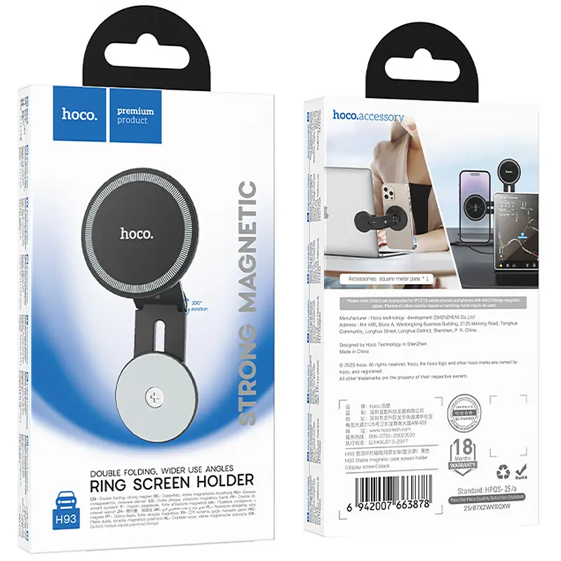 Magnetyczny posiadacz Hoco H93 Stable magnetic MagSafe for Apple, Black 5